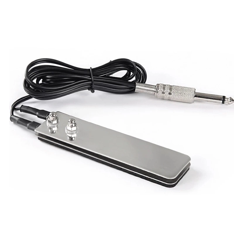 New Arrived Stainless Steel Long Clip Cord Tattoo Foot Switch Pedal for Tattoo Accessory