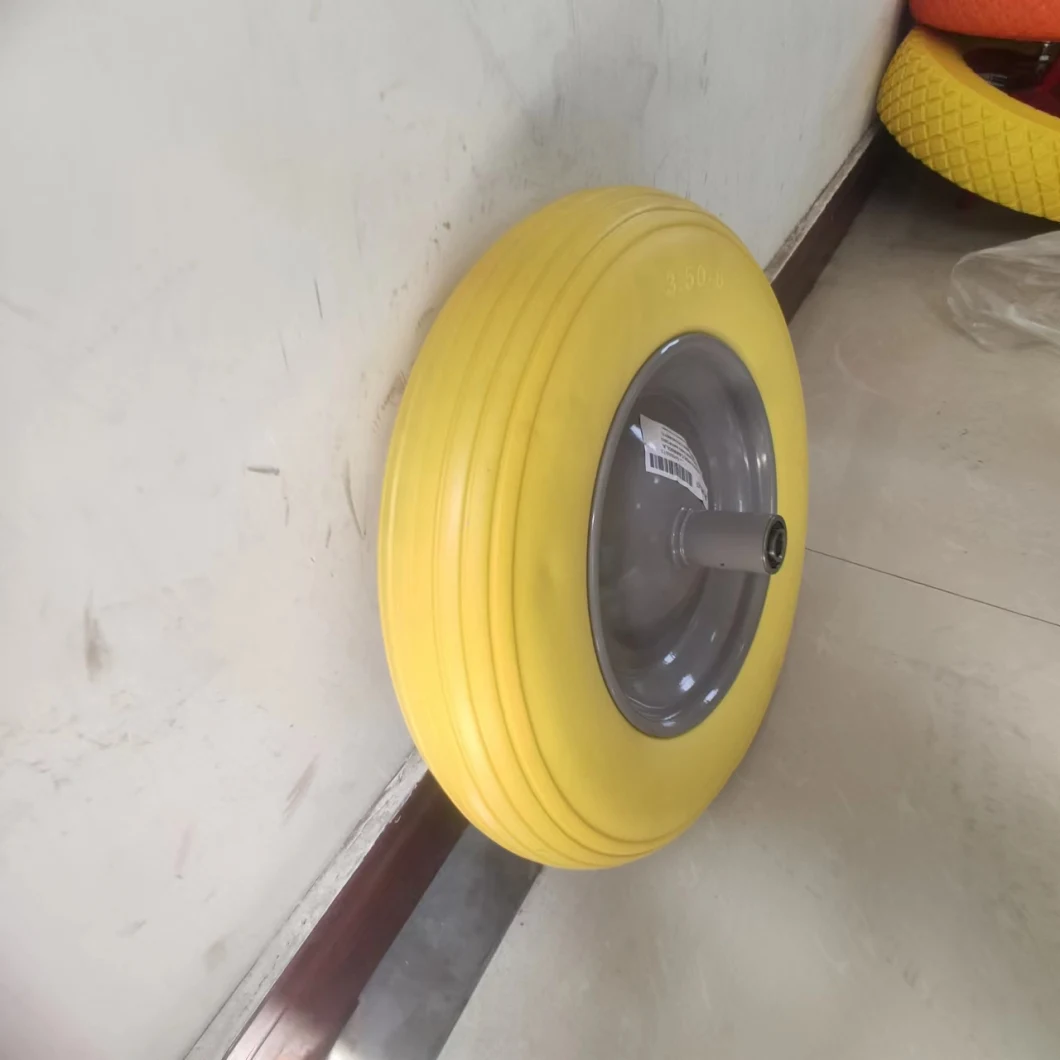 High Quality Durable Using 16 Inch 3.50-8 PU Polyurethane Foam Flat Free Wheel