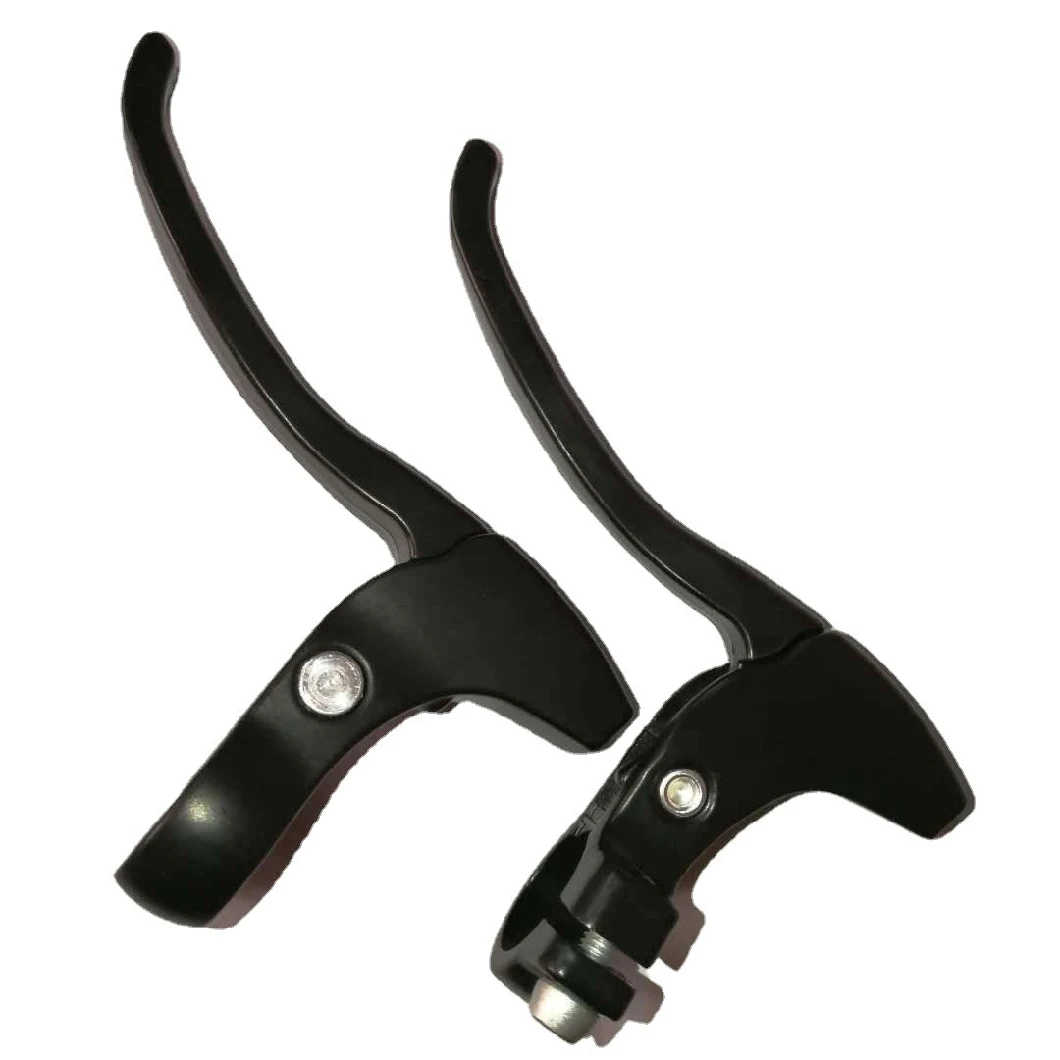 1 Pair Universal Aluminum Alloy Bicycle Brake Handle Mountain Road Bike Brake Lever Diameter 22mm (Black) Wyz18139