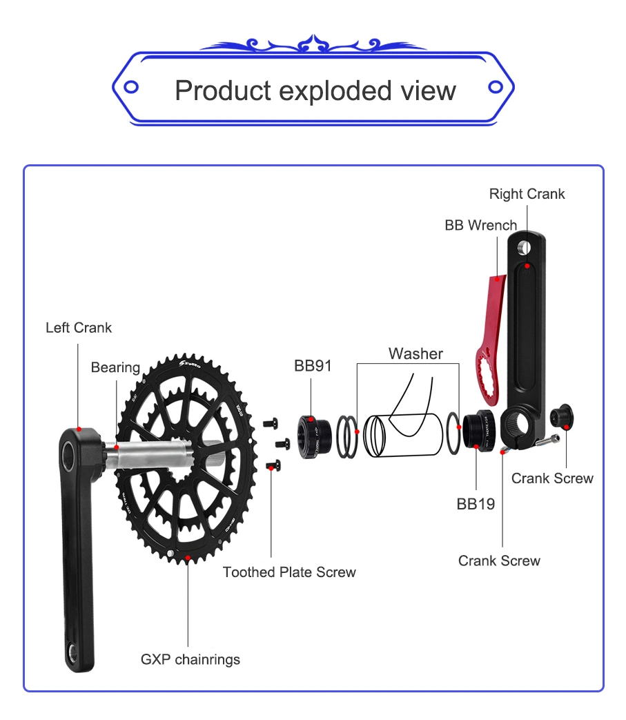 OEM Mountain Bicycle Crank Arm Chainwheel Bike Crankset